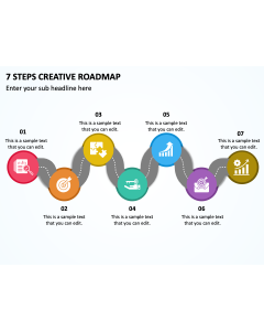 7 Steps Creative Roadmap PPT Thumbnail