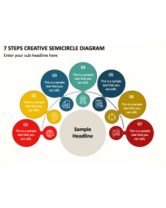 7 Steps Creative Semicircle Diagram PPT Slide 1