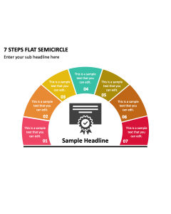 7 Steps Flat Semicircle PPT Slide 1