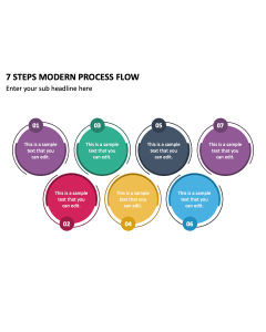 7 Steps Modern Process Flow PPT Thumbnail