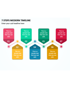 7 Steps Modern Timeline PPT Slide 1