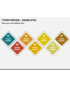 7 Steps Process - Zigzag Style PPT Slide 1