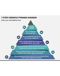 7 Steps Versatile Pyramid Diagram PPT Slide 1