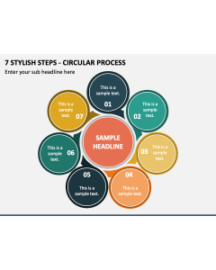 7 Stylish Steps - Circular Process PPT Slide 1