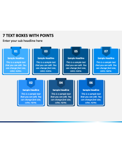 7 Text Boxes with Points PPT Slide 1