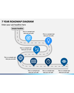 7 Year Roadmap Diagram PPT Slide 1