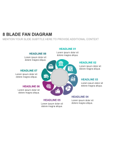 8 Blade Fan Diagram PPT Thumbnail