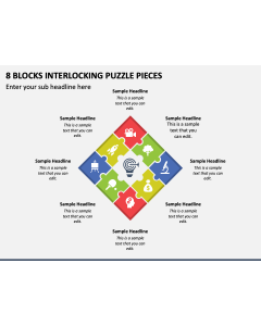 8 Blocks Interlocking Puzzle Pieces PPT Slide 1