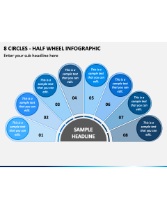 8 Circles - Half Wheel Infographic PPT Slide 1