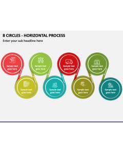 8 Circles - Horizontal Process PPT Slide 1