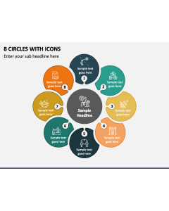 8 Circles with Icons PPT Slide 1