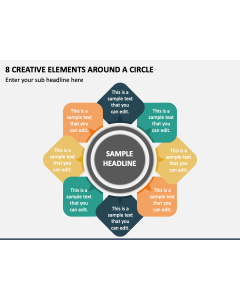 8 Creative Elements around a Circle PPT Slide 1