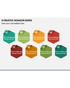 8 Creative Hexagon Boxes PPT Slide 2