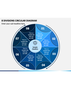 8 Divisions Circular Diagram PPT Slide 1