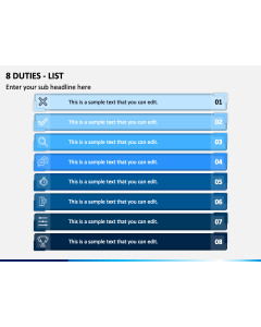 8 Duties List PPT Slide 1