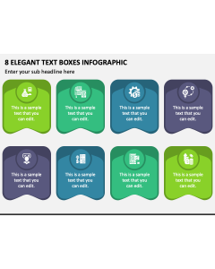 8 Elegant Text Boxes Infographic PPT Slide 1