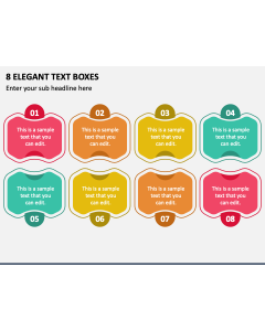8 Elegant Text Boxes PPT Slide 1