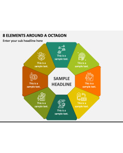 8 Elements around a Octagon PPT Slide 1