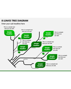 8 Leaves Tree Diagram PPT Slide 1
