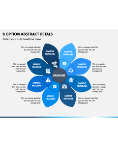 8 Option Abstract Petals PPT Slide 1