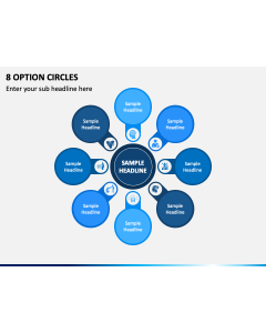 8 Option Circles PPT Slide 1