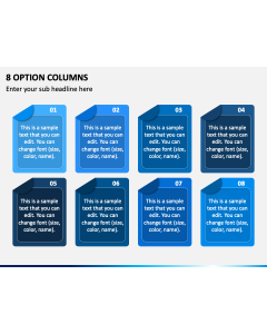 8 Option Columns PPT Slide 1