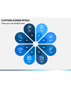 8 Option Flower Petals PPT Slide 1