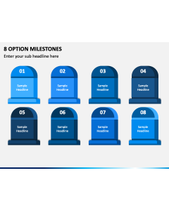 8 Option Milestones PPT Slide 1
