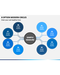 8 Option Modern Circles PPT Slide 1