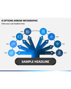 8 Options Arrow Infographic PPT Slide 1