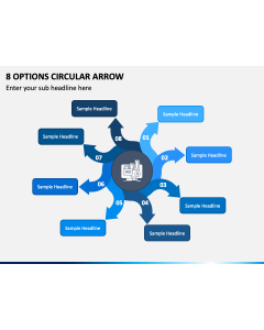 8 Options Circular Arrow PPT Slide 1