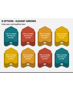 8 Options - Elegant Arrows PPT Slide 1