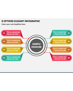 8 Options Elegant Infographic PPT Slide 1