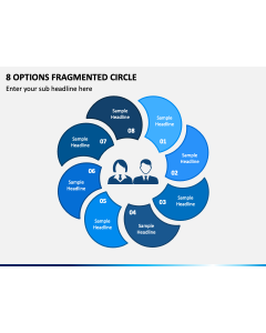 8 Options Fragmented Circle PPT Slide 1