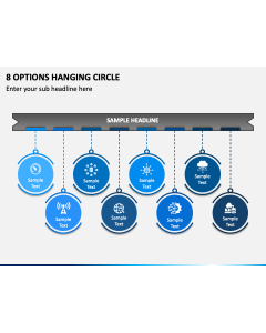 8 Options Hanging Circle PPT Slide 1