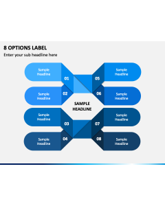 8 Options Label PPT Slide 1