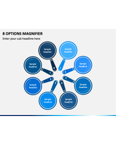 8 Options Magnifier PPT Slide 1