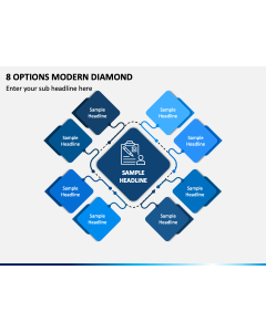 8 Options Modern Diamond PPT Slide 1