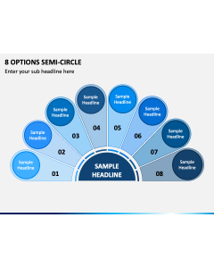 8 Options Semi-Circle PPT Slide 1