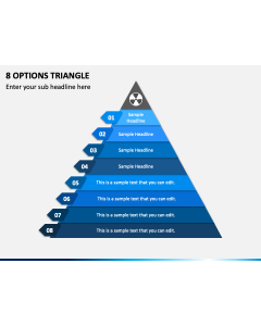 8 Options Triangle PPT Slide 1