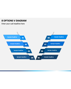 8 Options V Diagram PPT Slide 1