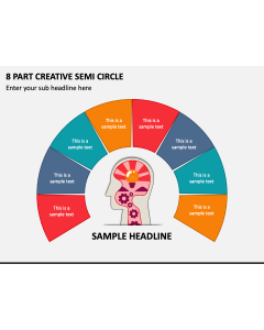 8 Part Creative Semi Circle PPT Slide 1