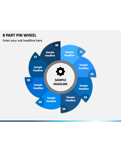 8 Part Pin Wheel PPT Slide 1