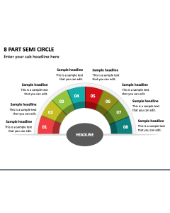 8 Part Semi Circle PPT Slide 1