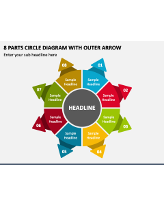 8 Parts Circle Diagram with Outer Arrow PPT Slide 1