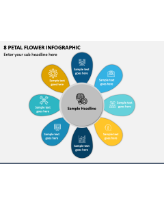 8 Petal Flower Infographic PPT Slide 1