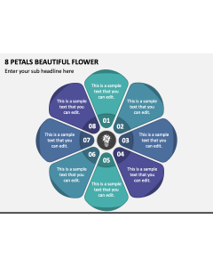 8 Petals Beautiful Flower PPT Slide 1
