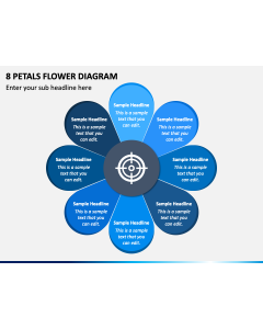 8 Petals Flower Diagram PPT Slide 1