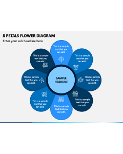 8 Petals Flower Diagram - Free PPT Slide 1