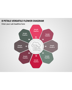 8 Petals Versatile Flower Diagram PPT Thumbnail